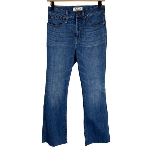 Madewell Cali Demi Boot mid rise raw hem jeans size 26 - Picture 1 of 10